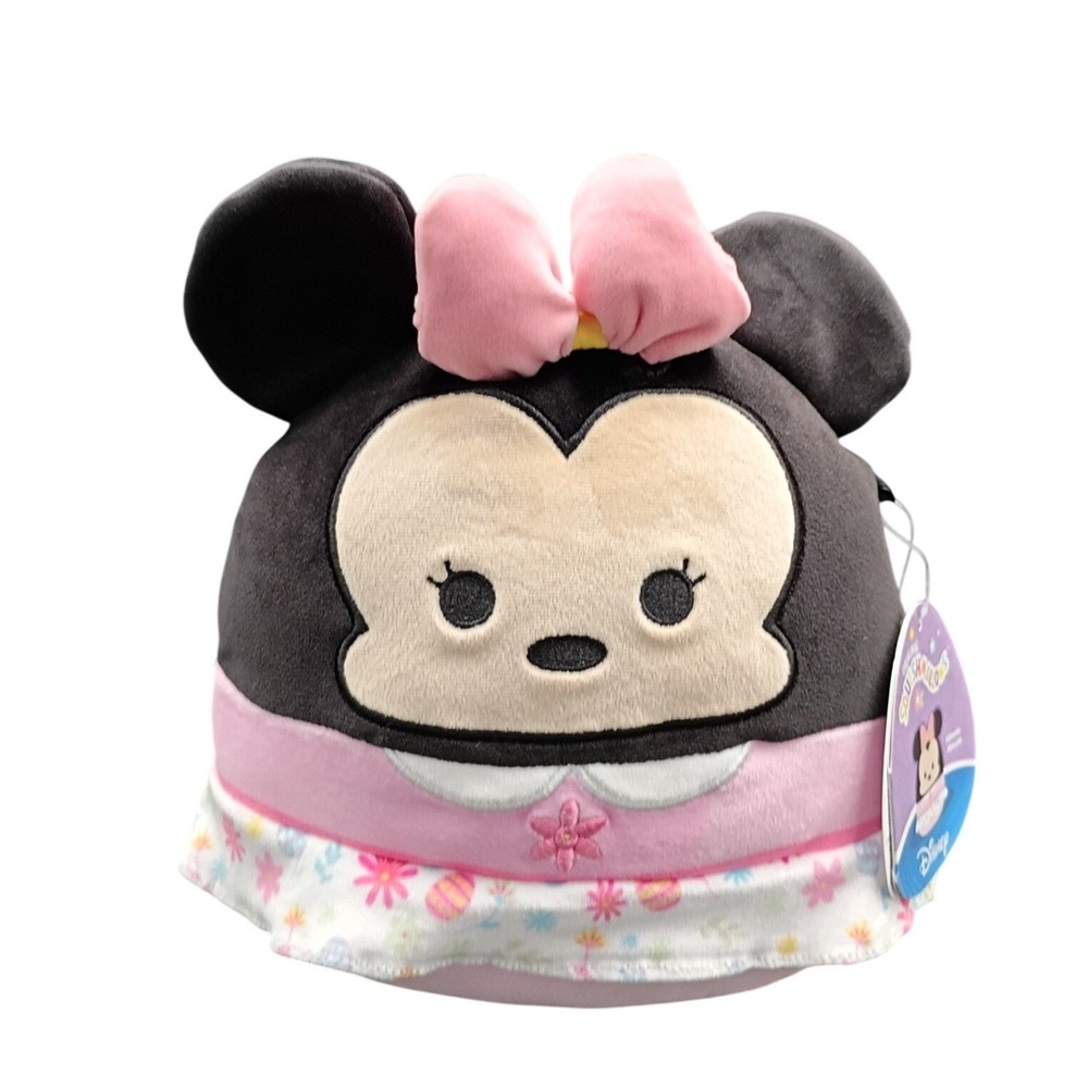 Disney Squishmallows Minnie Mouse Easter Plush Pink Floral Dress 8 Inch